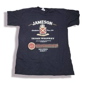 Vintage Jameson Irish Whiskey Graphic Mens T-Shirt Large Screen Stars Label